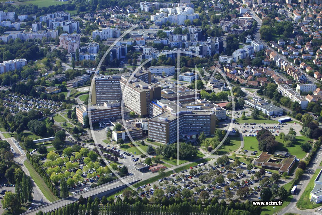 Photo arienne de Strasbourg (Hpital de Hautepierre du C.H.R.U)