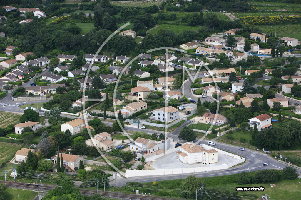 Photo arienne de Bourg Saint Andeol