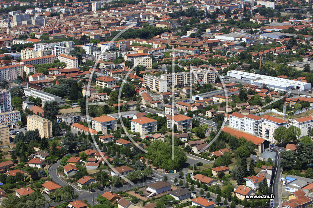 Photo arienne de Villefranche-sur-Sane (Rue Lamartine)