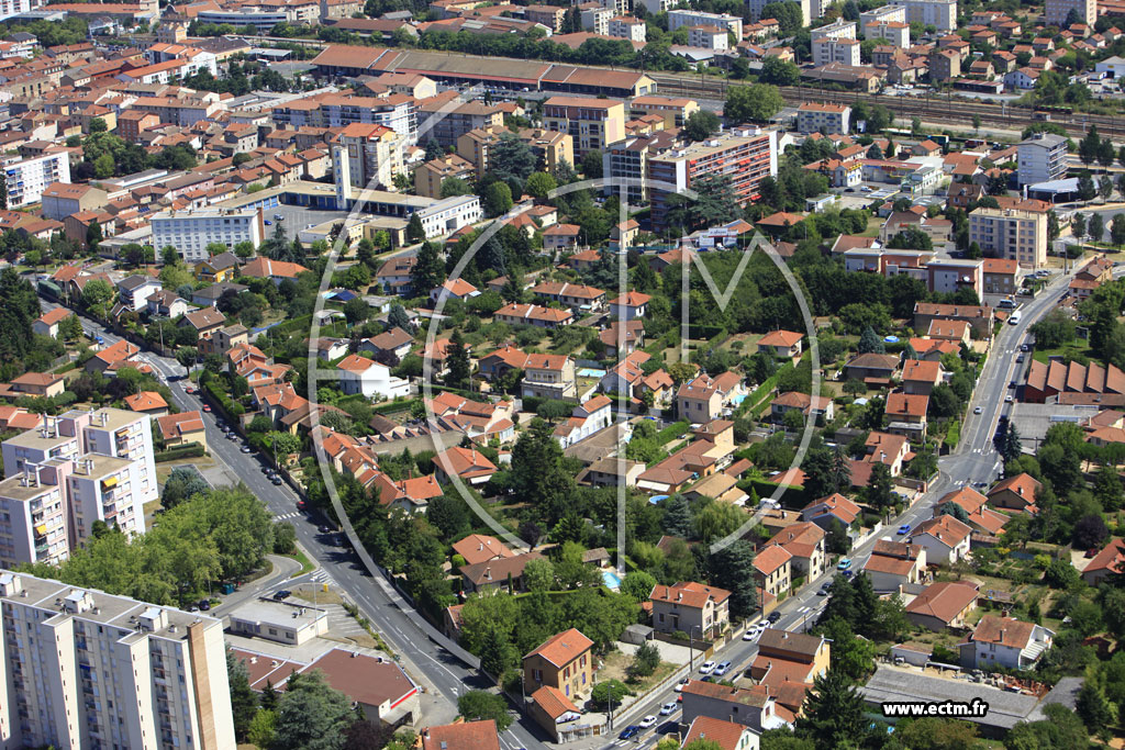 Photo arienne de Villefranche-sur-Sane (Rue Jean-Michel Savigny)