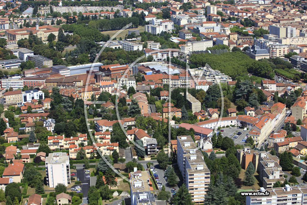 Photo arienne de Villefranche-sur-Sane (Rue Montesquieu)