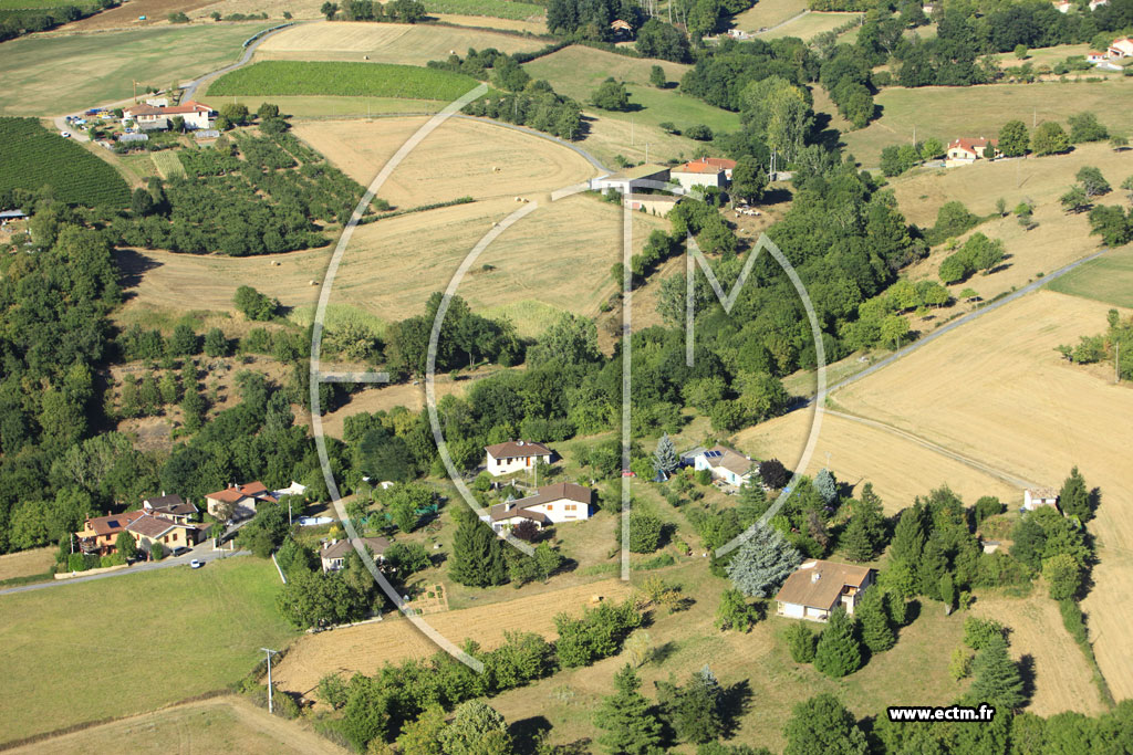 Photo arienne de Sourcieux-les-Mines