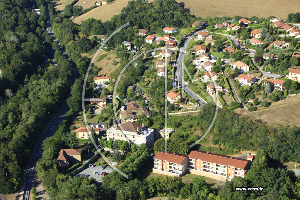 Photo arienne de Sourcieux-les-Mines