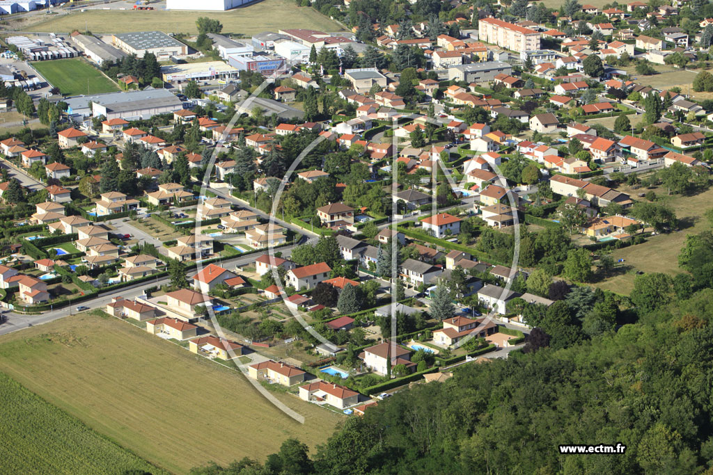 Photo arienne de Saint-Bonnet-de-Mure (Chemin de Manissieux)