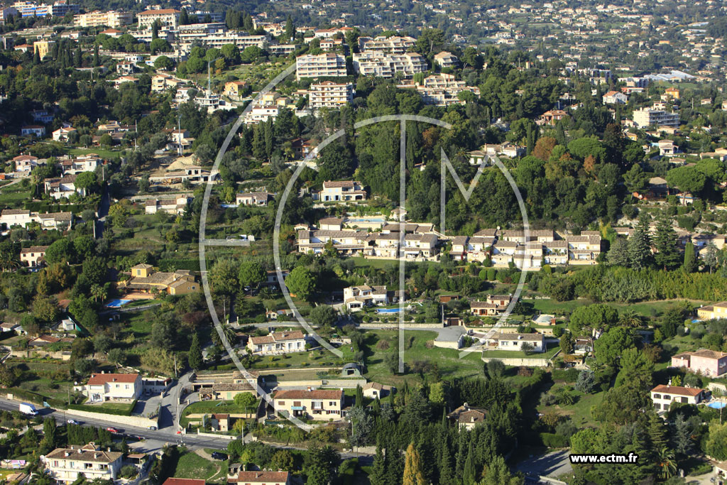 Photo arienne de Vence (Chemin de la Calade)