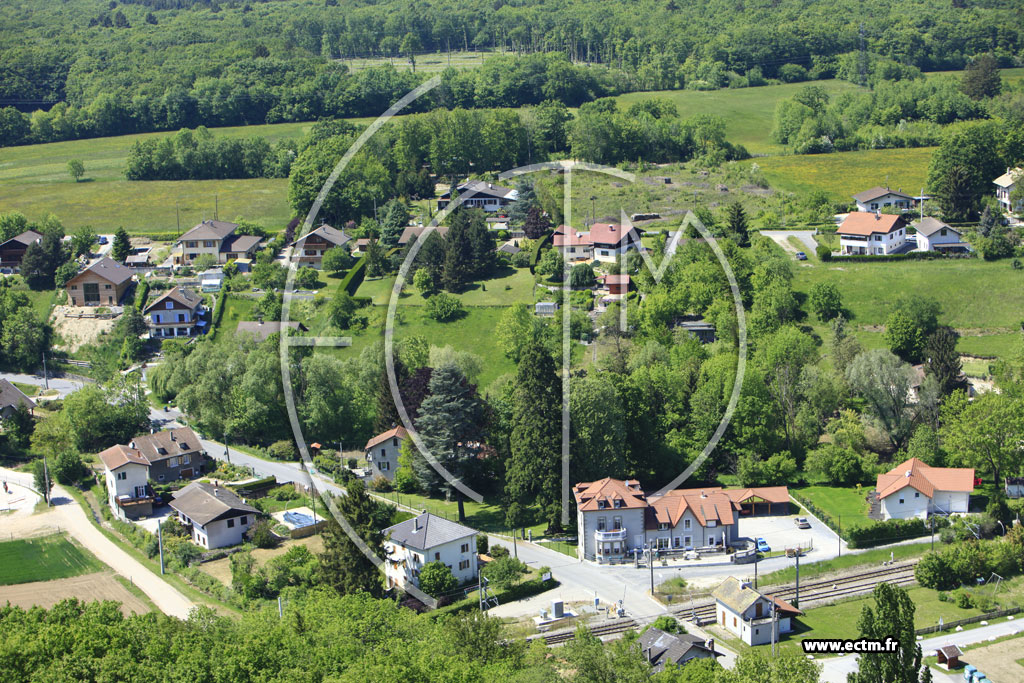 Photo arienne de Saint-Cergues (Route de la Gare)