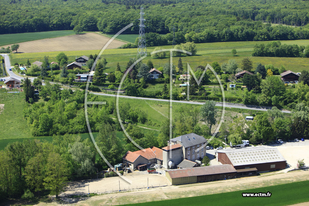 Photo arienne de Saint-Cergues (Route de la Gare)