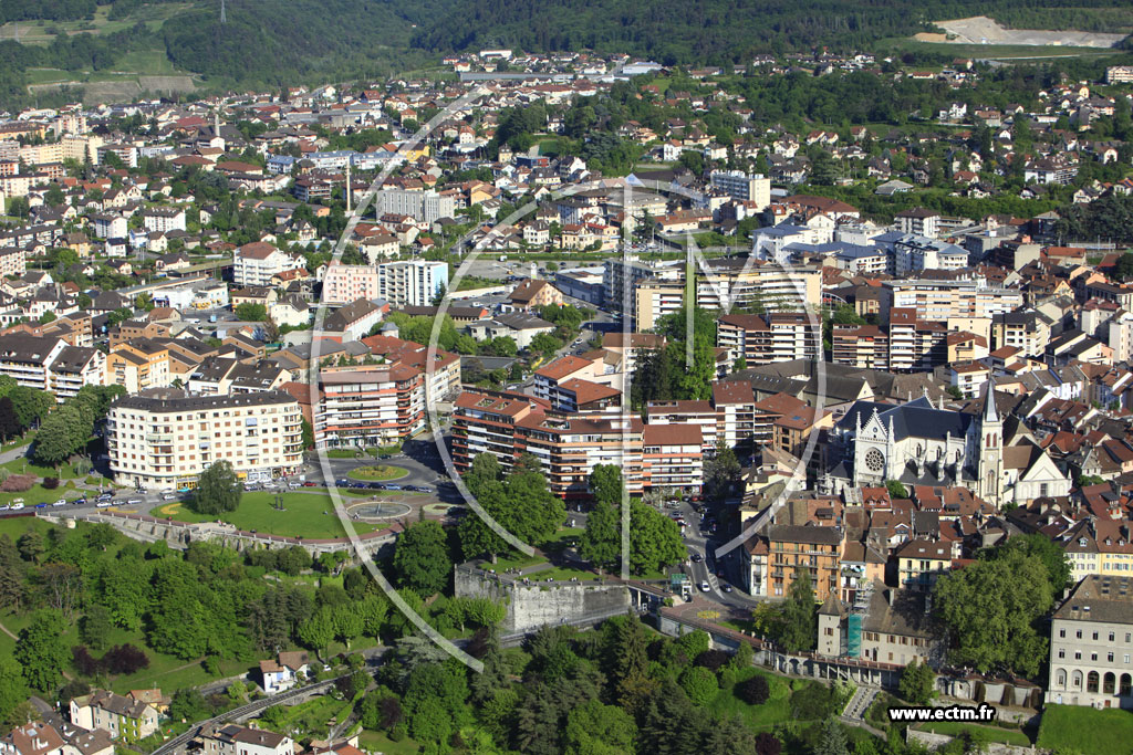 Photo arienne de Thonon-les-Bains