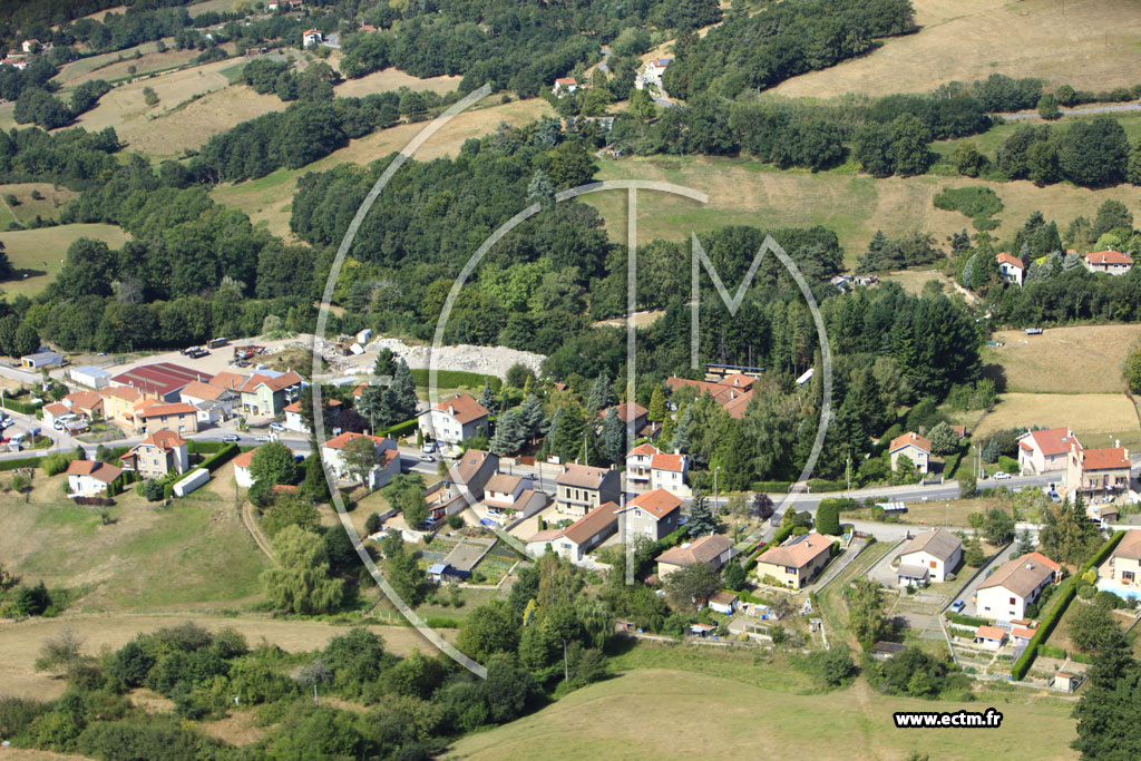 Photo arienne de Unieux (La croix de marlet)