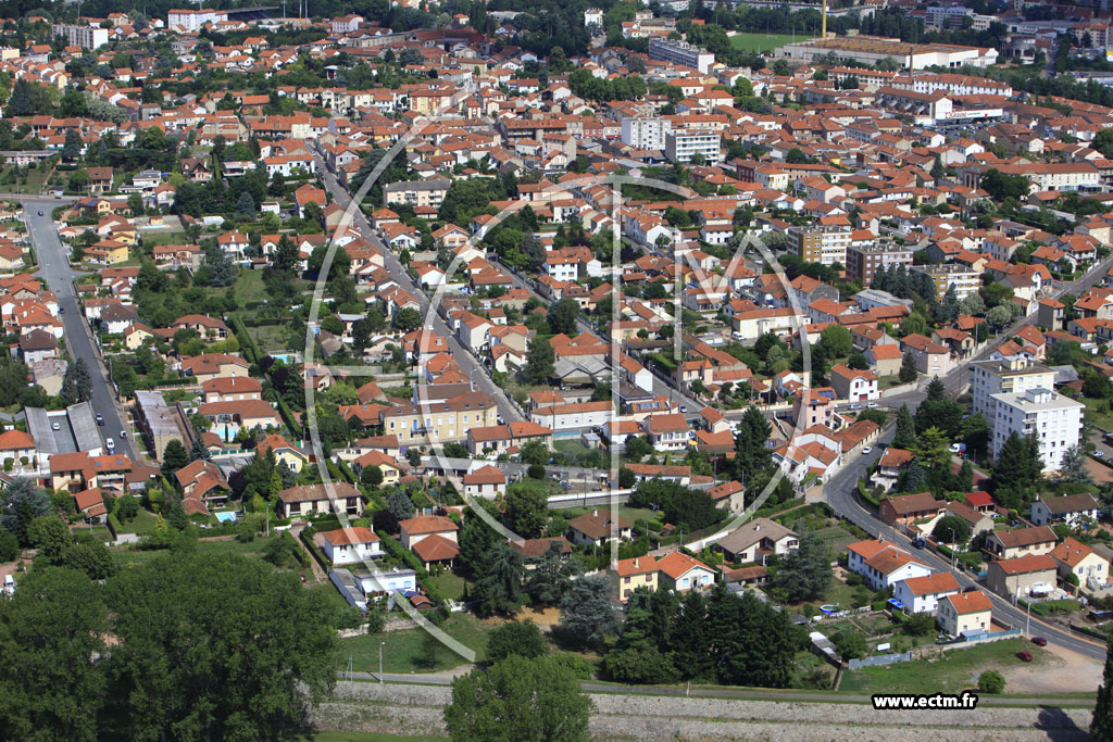 Photo arienne de Roanne (Quartier de Clermont)