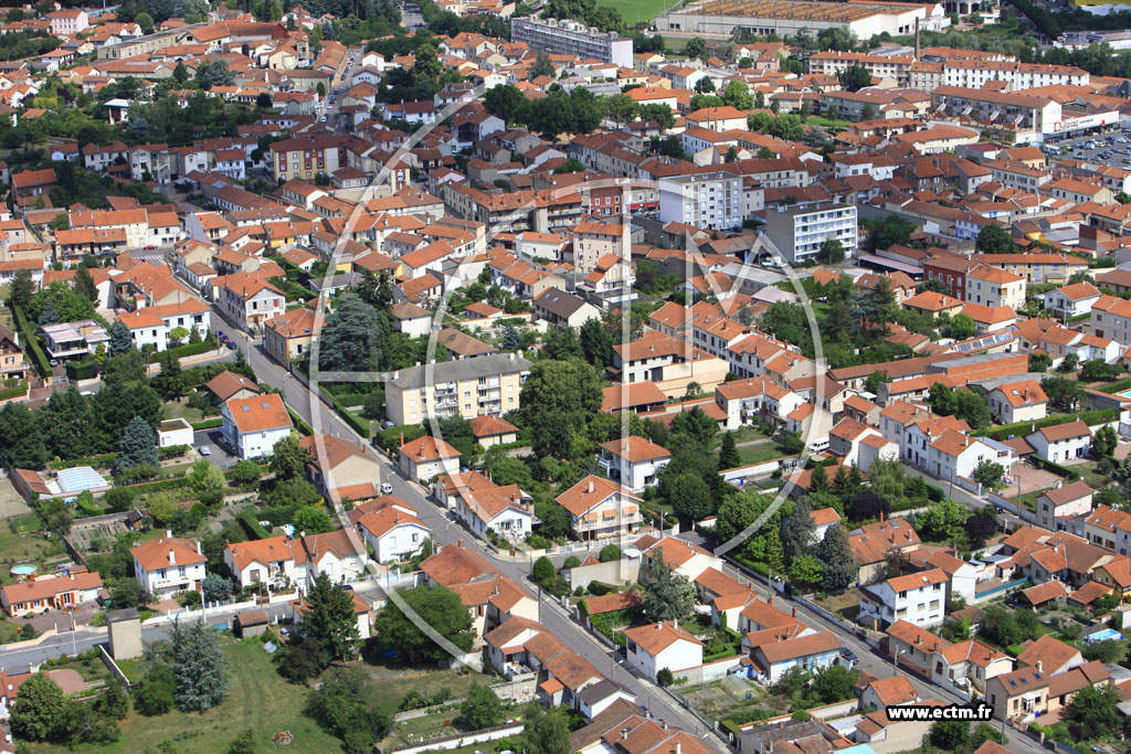 Photo arienne de Roanne (Quartier de Clermont)