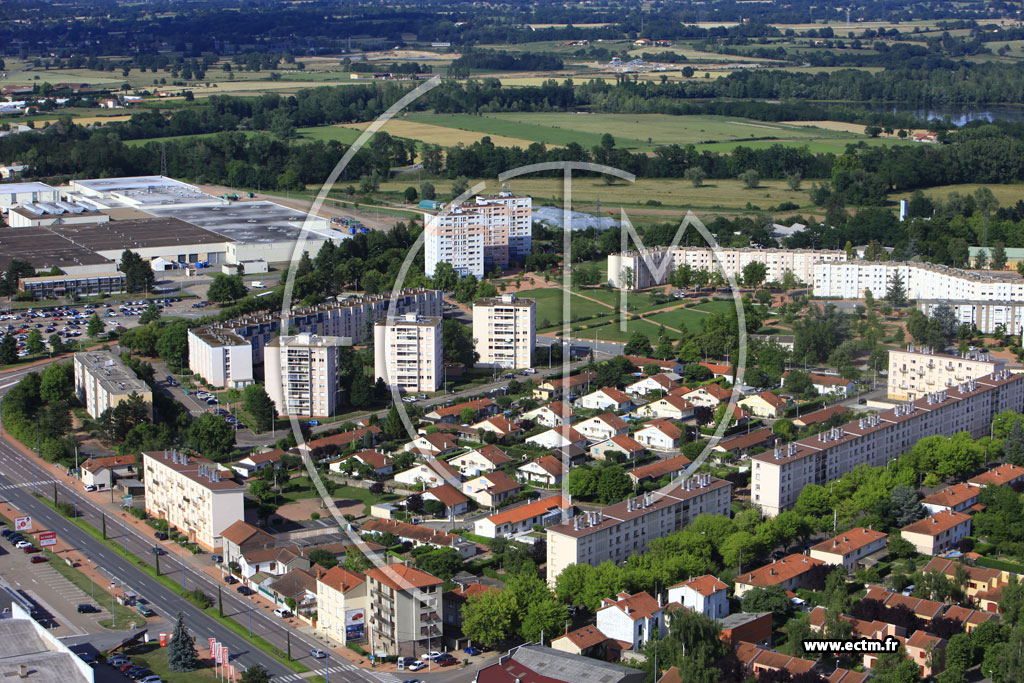 Photo arienne de Roanne (Quartier Le Parc)