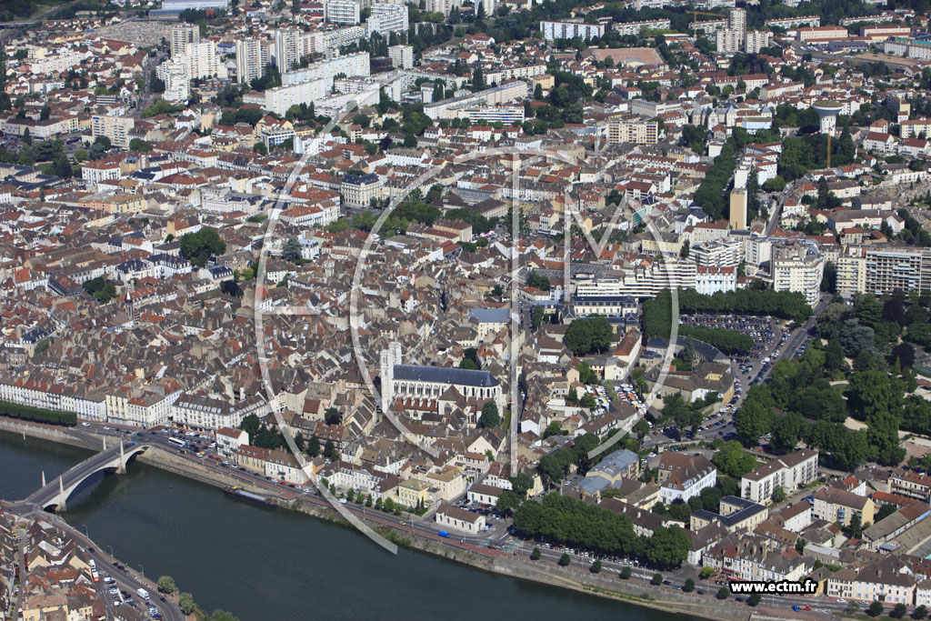 Photo arienne de Chalon-sur-Sane (Quartier Centre-Citadelle)