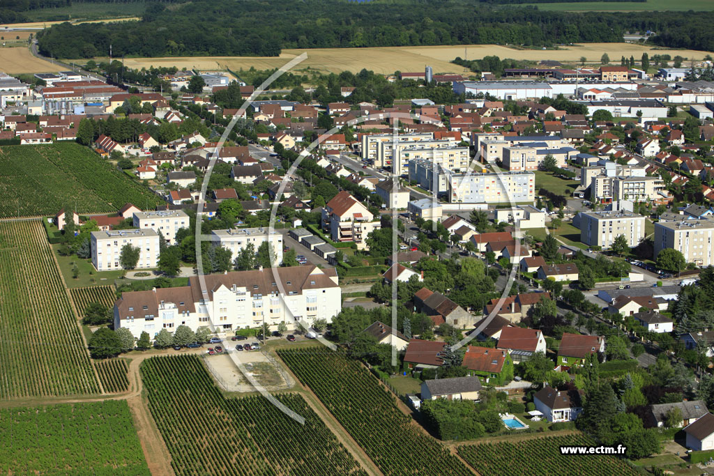 Photo arienne de Gevrey-Chambertin (La Justice)