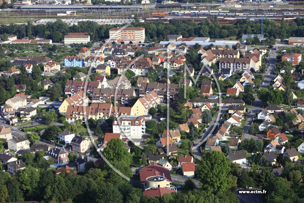 Photo arienne de Mulhouse (Bourtzwiller)