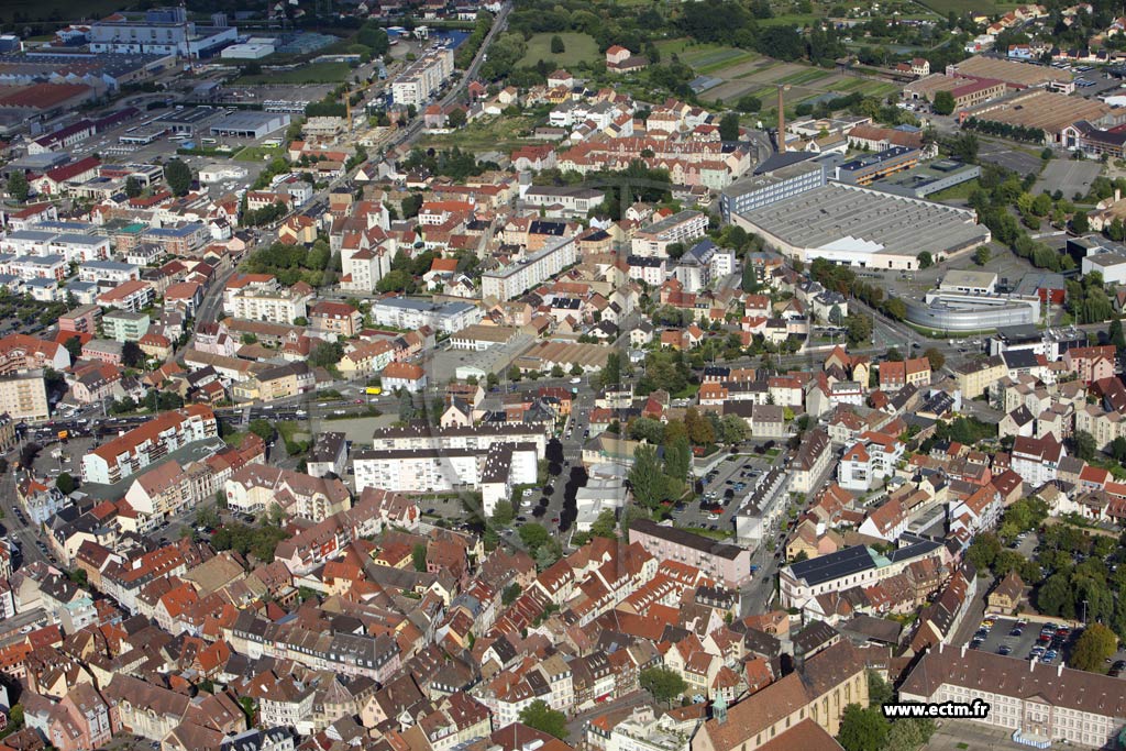 Photo arienne de Colmar (Quartier Centre)