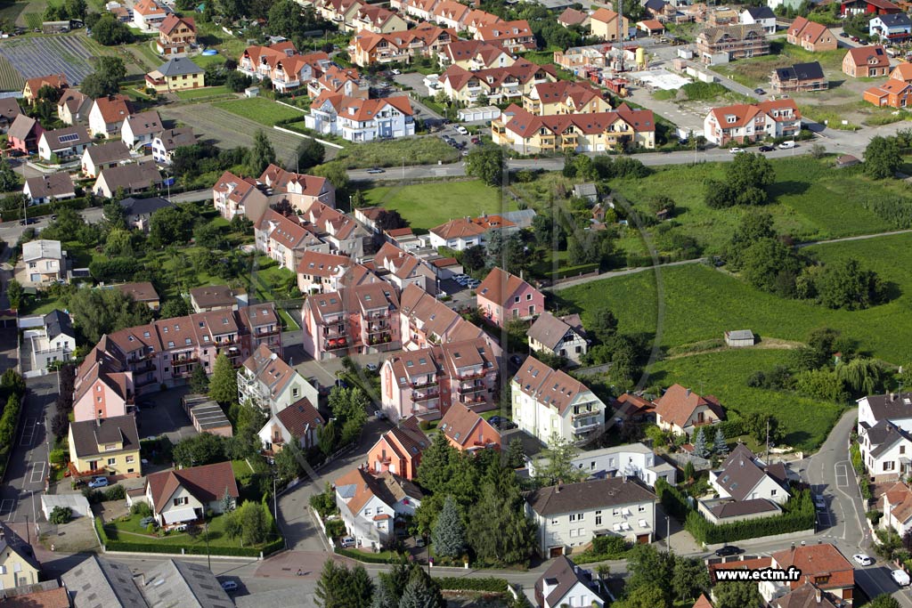 Photo arienne de Colmar (Quartier des Marachers)