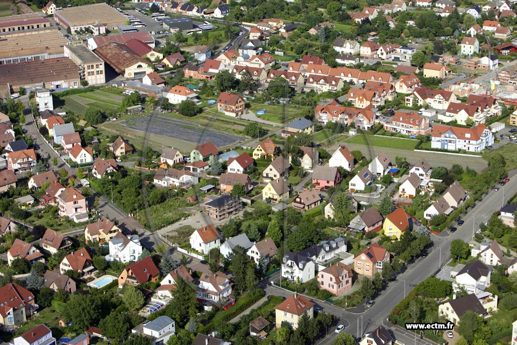 Photo arienne de Colmar (Quartier des Marachers)