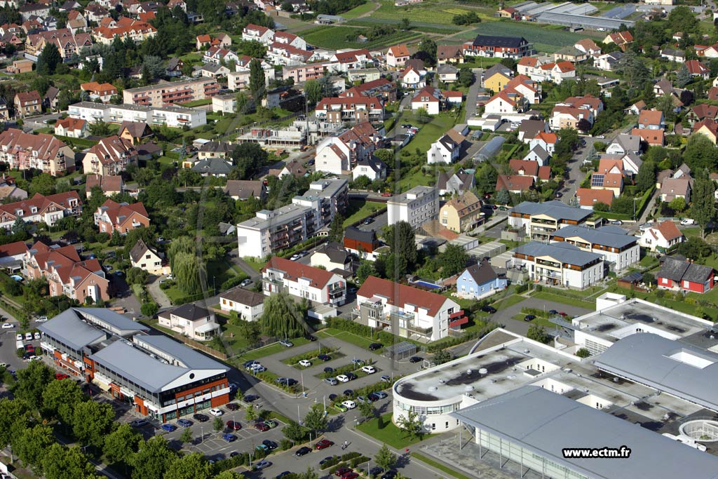 Photo arienne de Colmar (Quartier des Marachers)