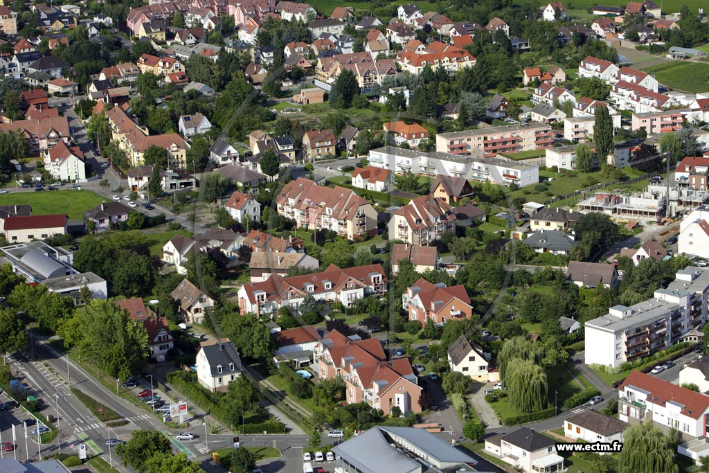 Photo arienne de Colmar (Quartier des Marachers)