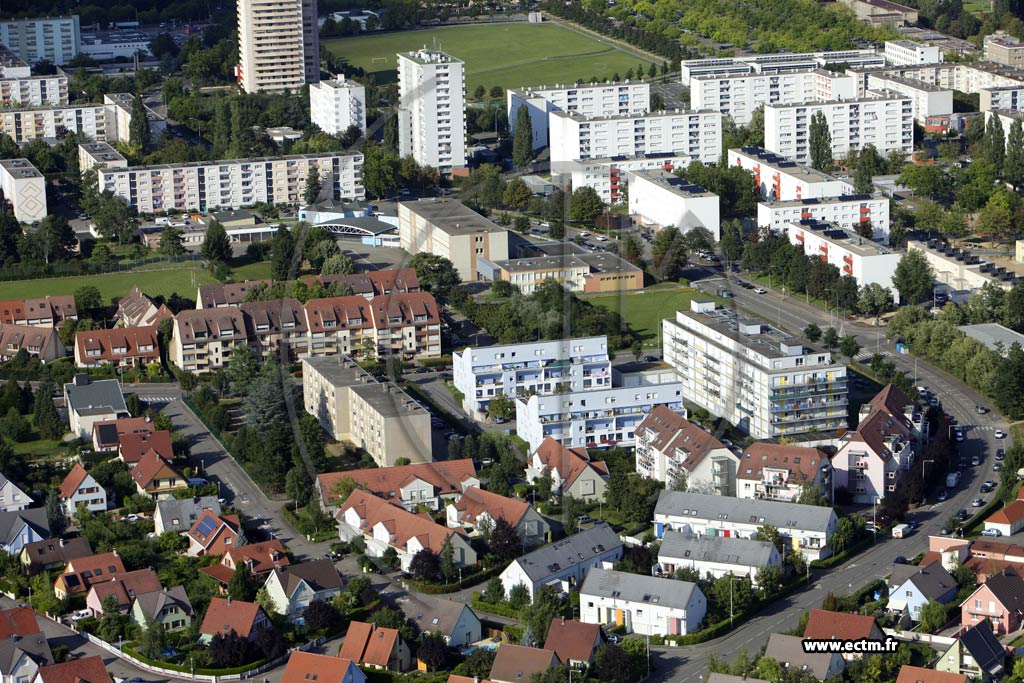 Photo arienne de Colmar (Quartier Europe)