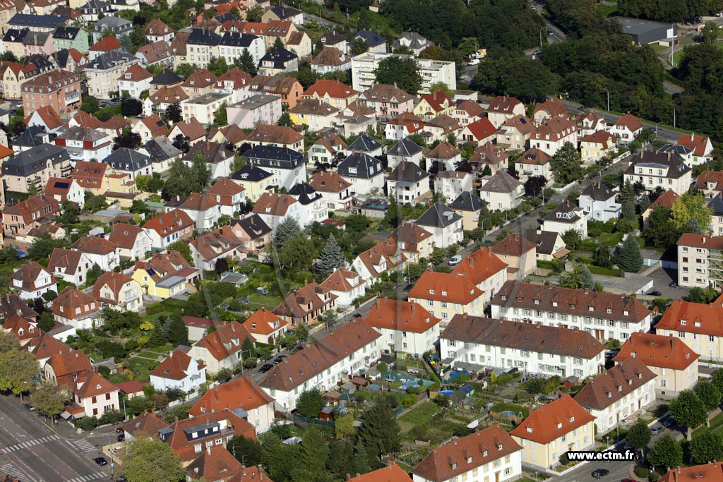 Photo arienne de Colmar (Quartier Sainte Marie)