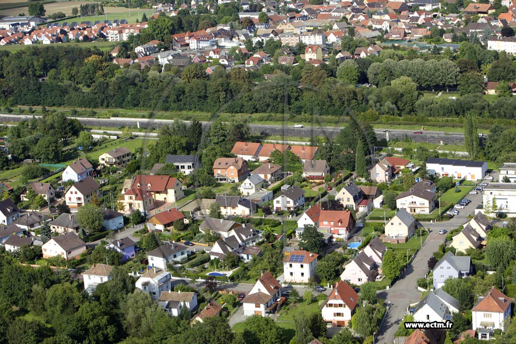 Photo arienne de Colmar (Quartier St Antoine Ladhof)