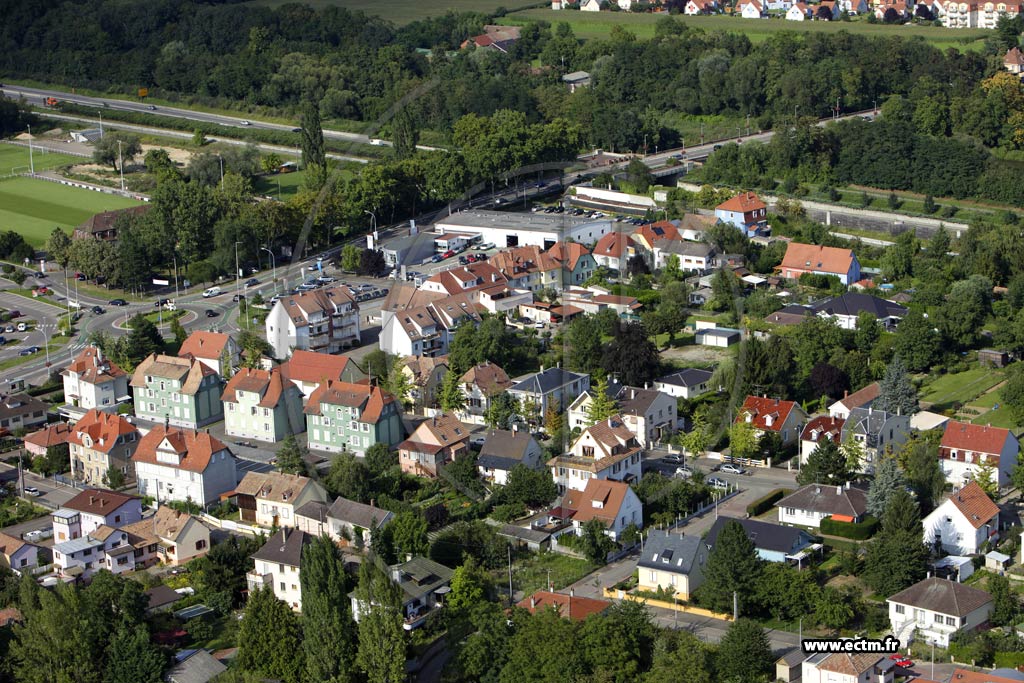 Photo arienne de Colmar (Quartier St Antoine Ladhof)