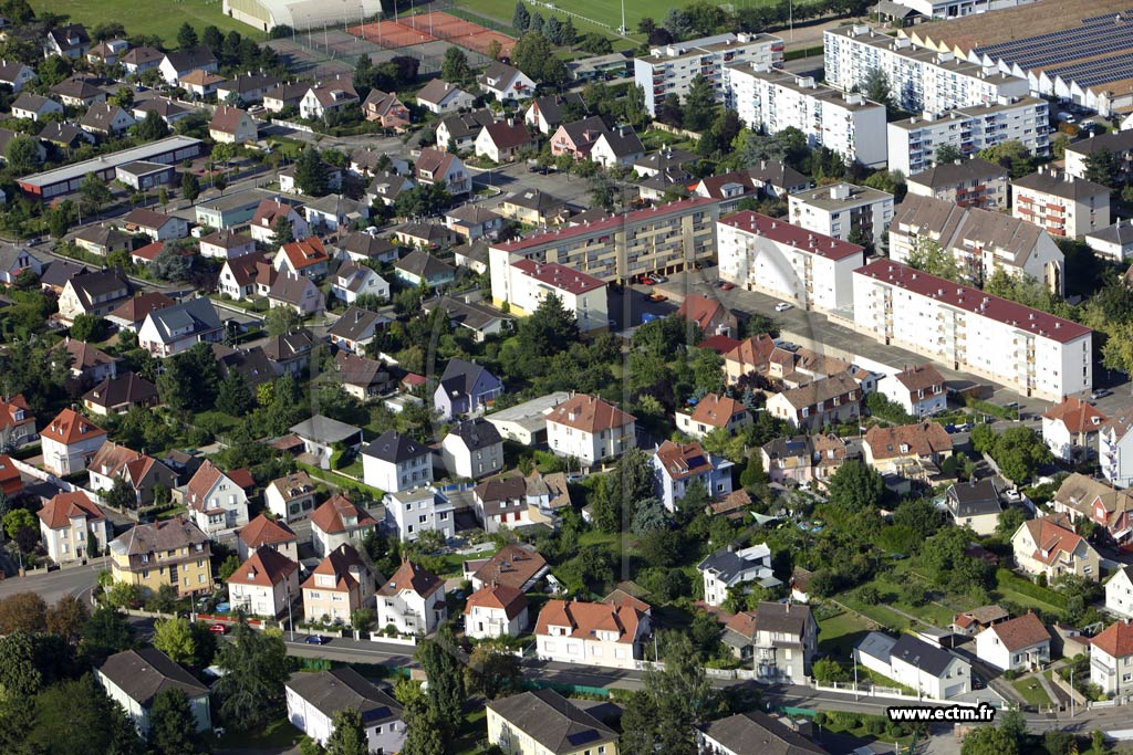 Photo arienne de Colmar (Quartier St Joseph Mittelharth)