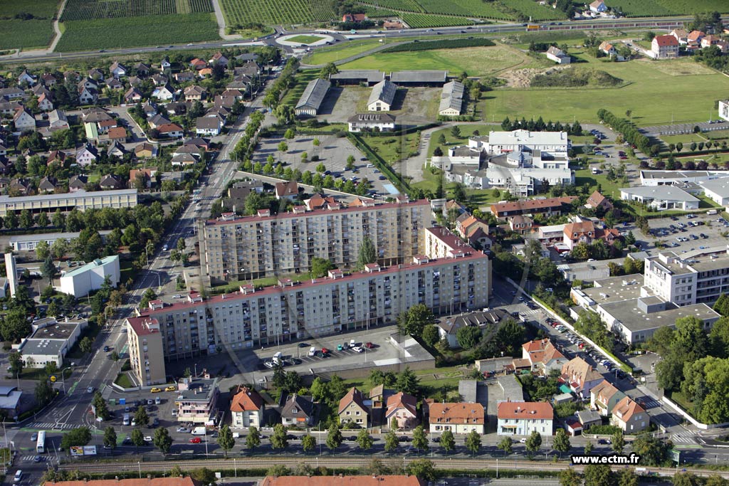 Photo arienne de Colmar (Quartier St Vincent de Paul)