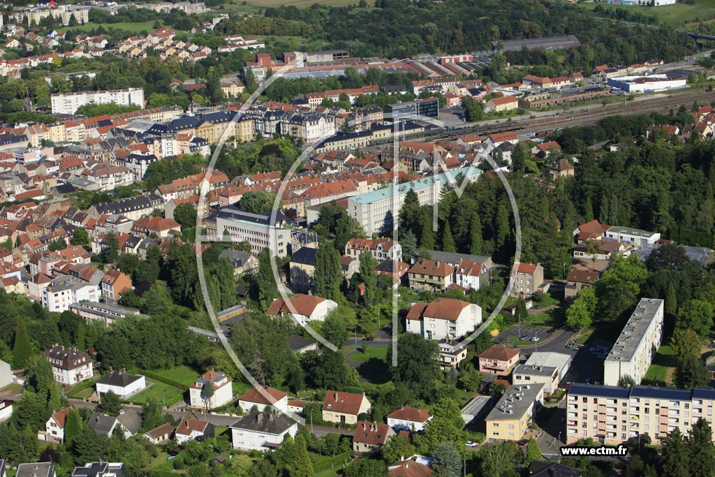 Photo arienne de Sarreguemines (Blauberg)