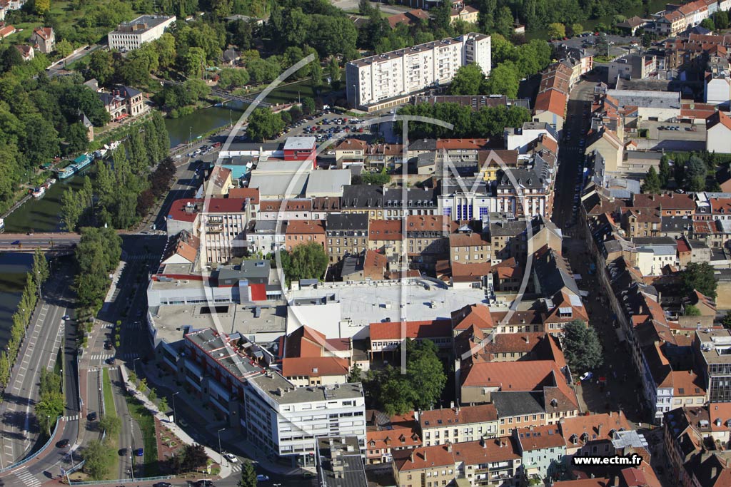 Photo arienne de Sarreguemines (Centre Ville)