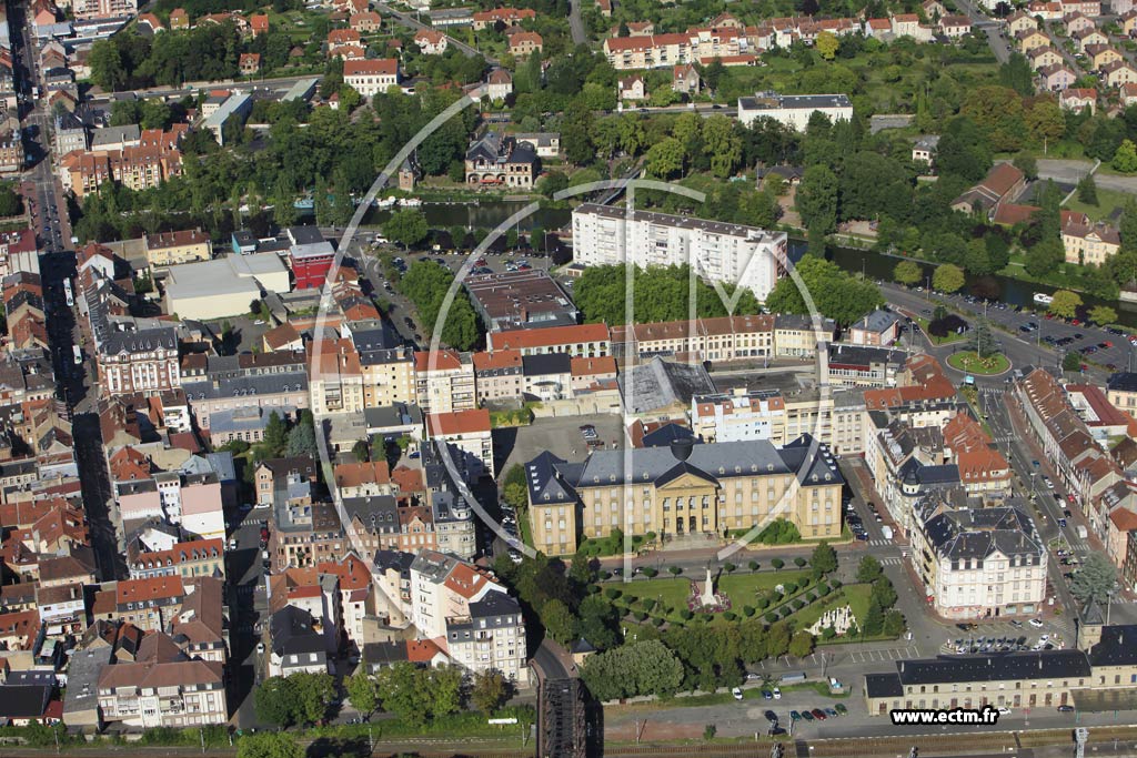 Photo arienne de Sarreguemines (Centre Ville)