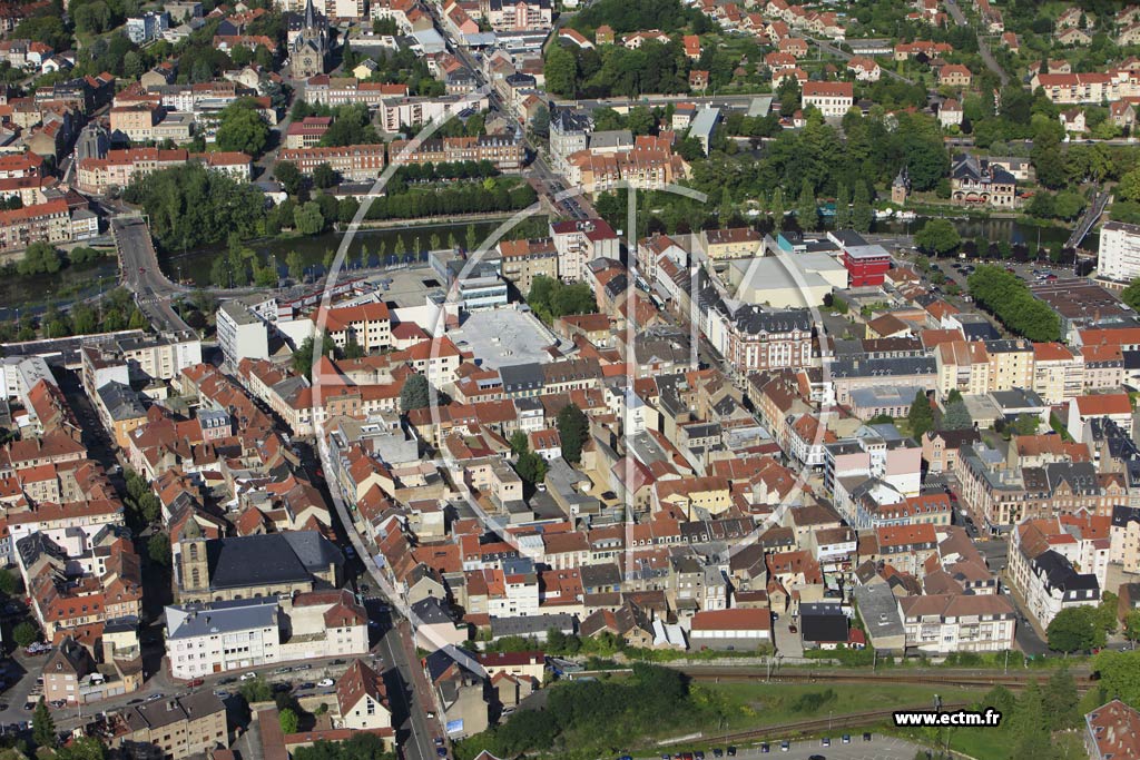 Photo arienne de Sarreguemines (Centre Ville)