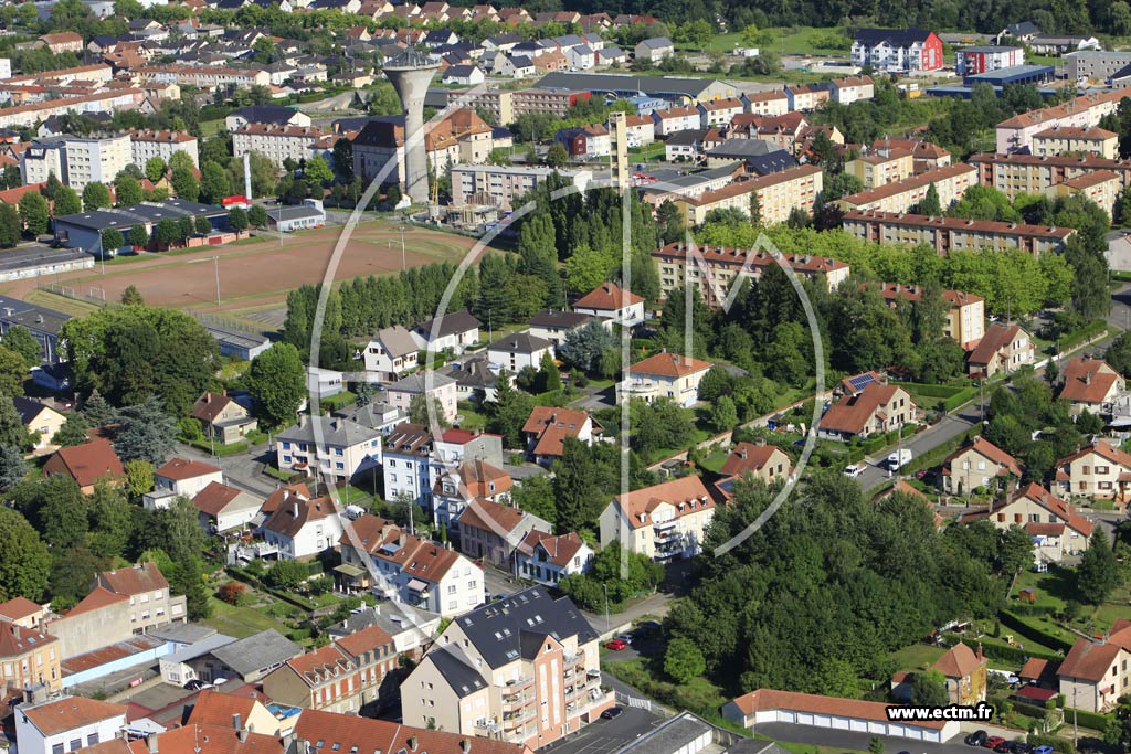 Photo arienne de Sarreguemines (Quartier de la Faencerie)