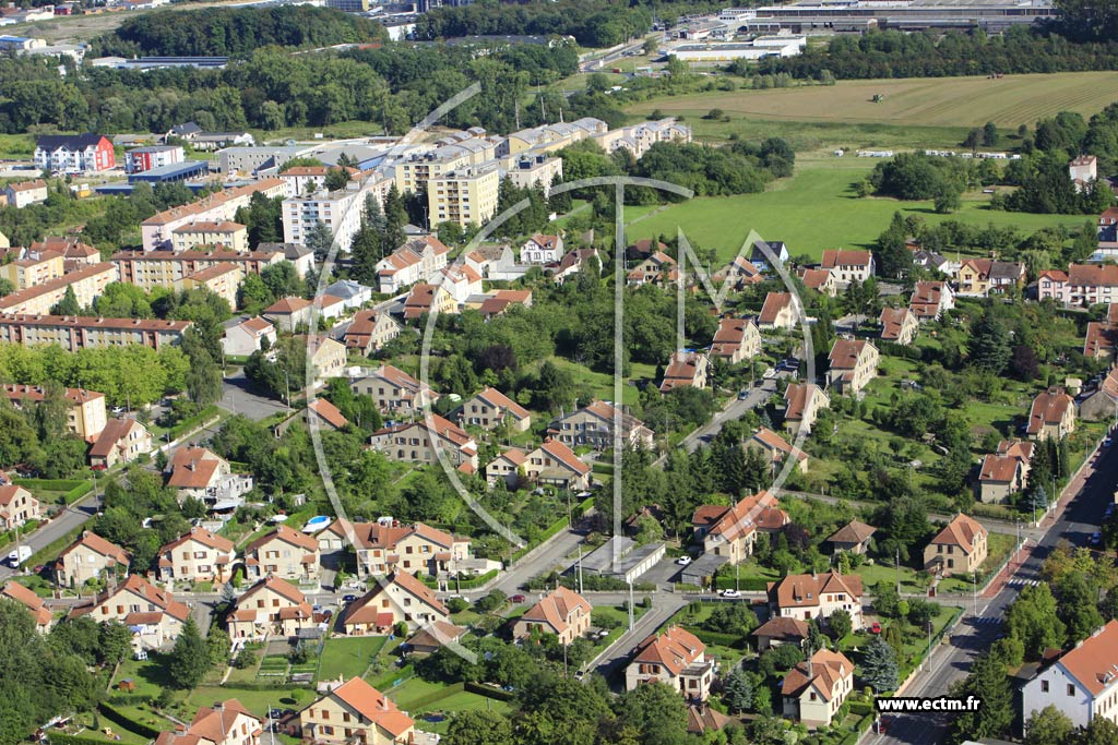 Photo arienne de Sarreguemines (Quartier de la Faencerie)