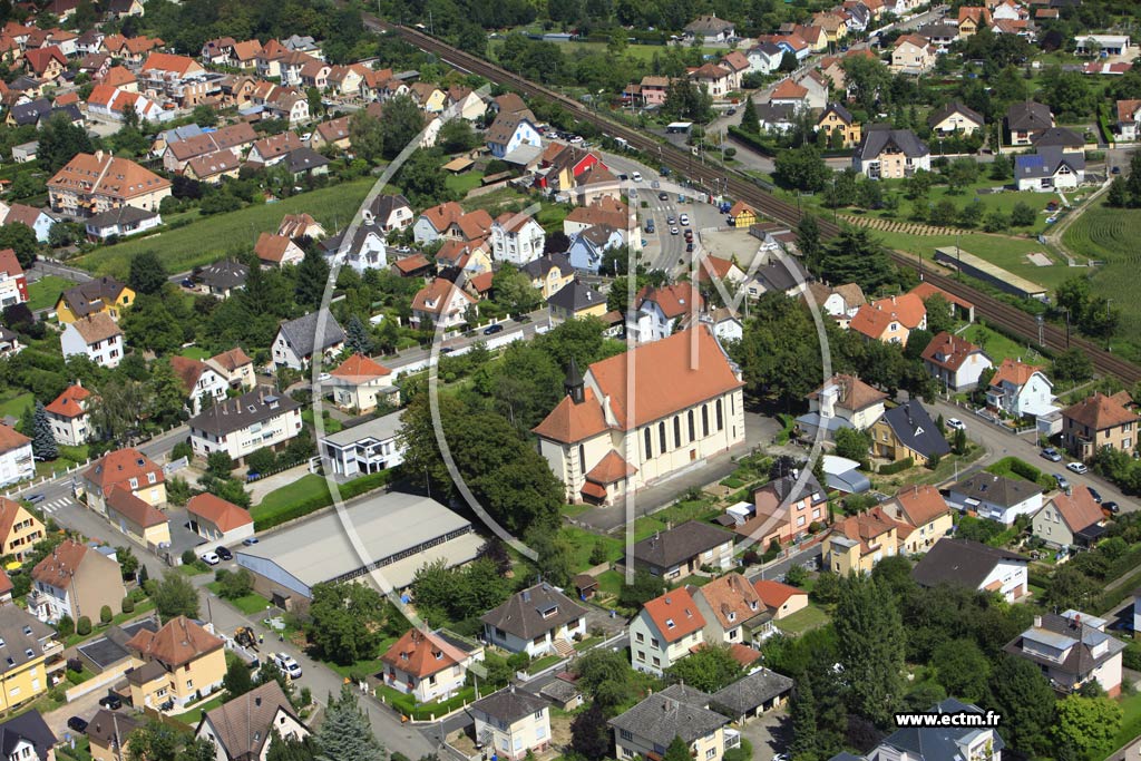 Photo arienne de Geispolsheim (Geispolsheim Gare)