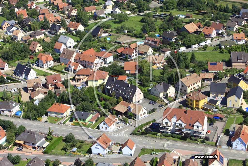 Photo arienne de Plobsheim (Le Moulin)