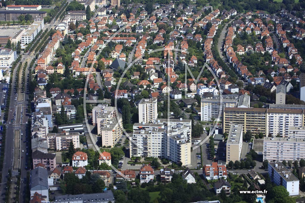 Photo arienne de Strasbourg (Meinau)