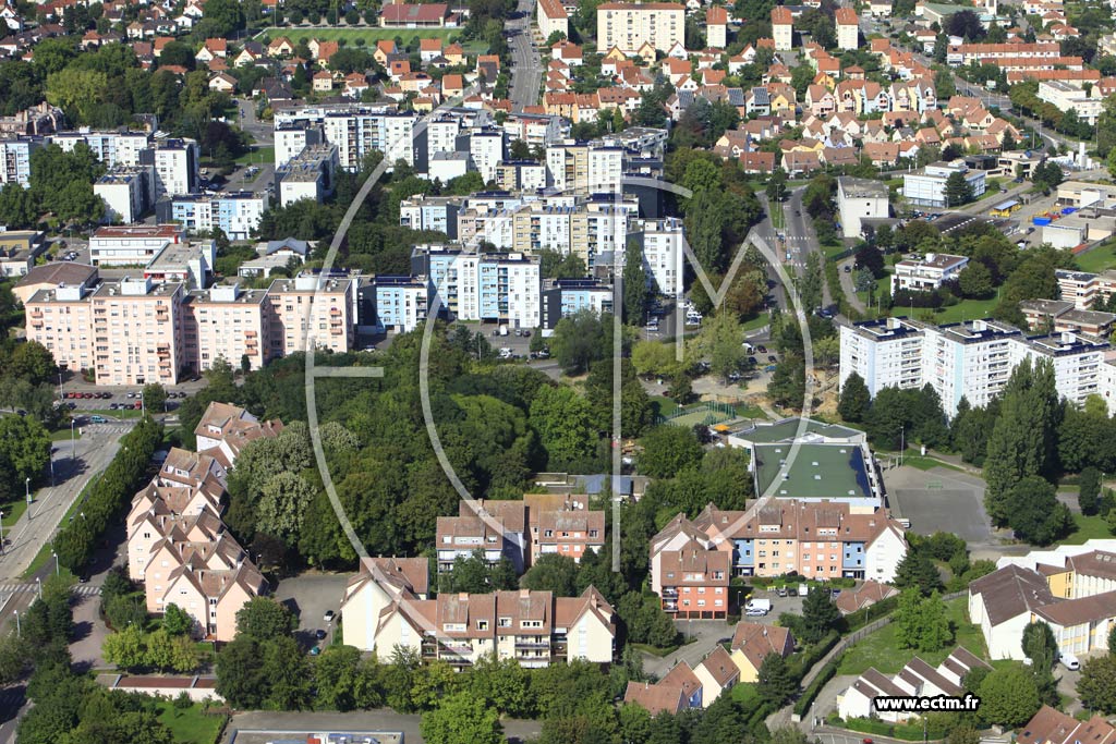 Photo arienne de Strasbourg (Hautepierre)