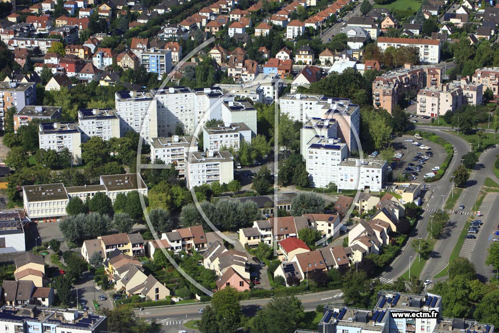 Photo arienne de Strasbourg (Hautepierre)