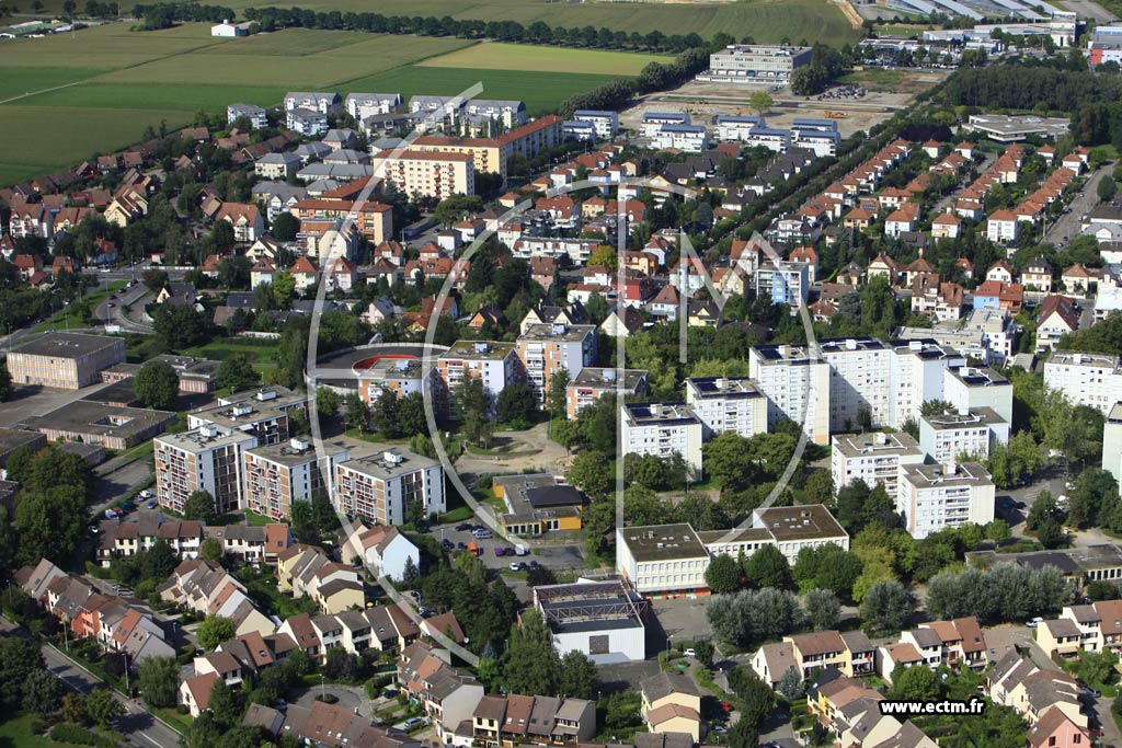 Photo arienne de Strasbourg (Hautepierre)