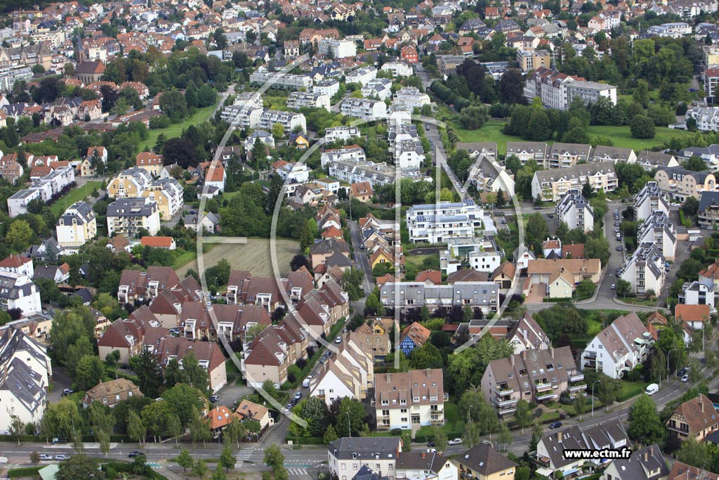 Photo arienne de Strasbourg (Robertsau)