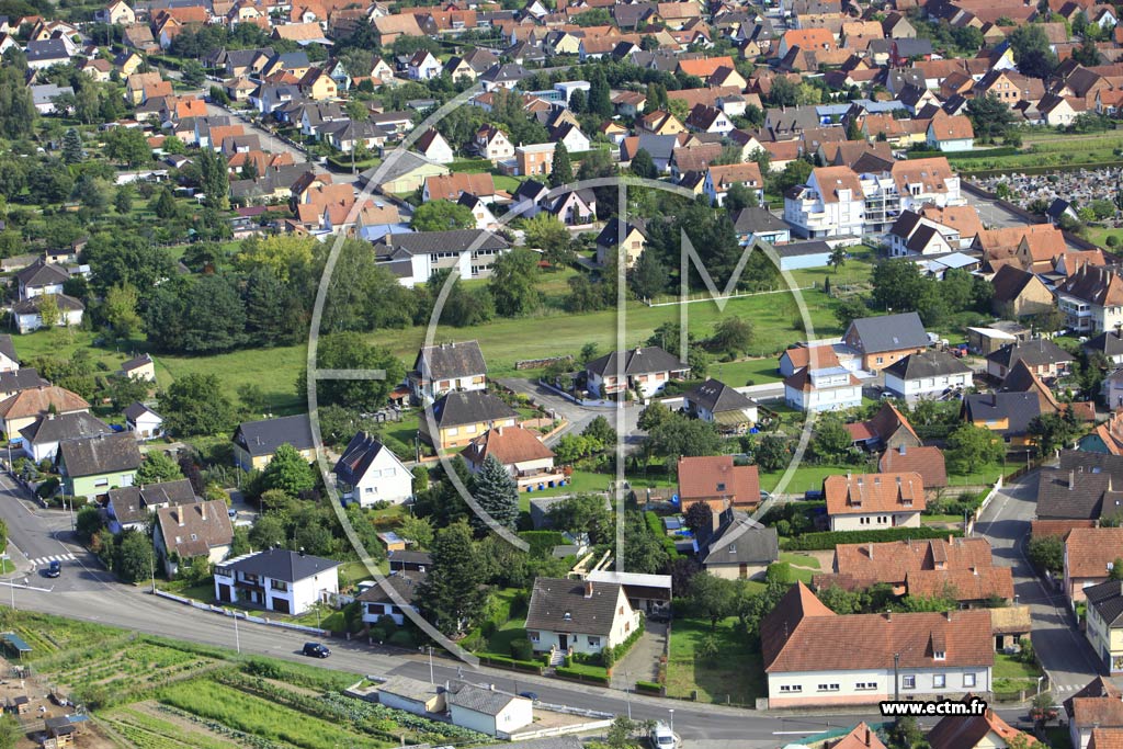 Photo arienne de Oberhoffen-sur-Moder