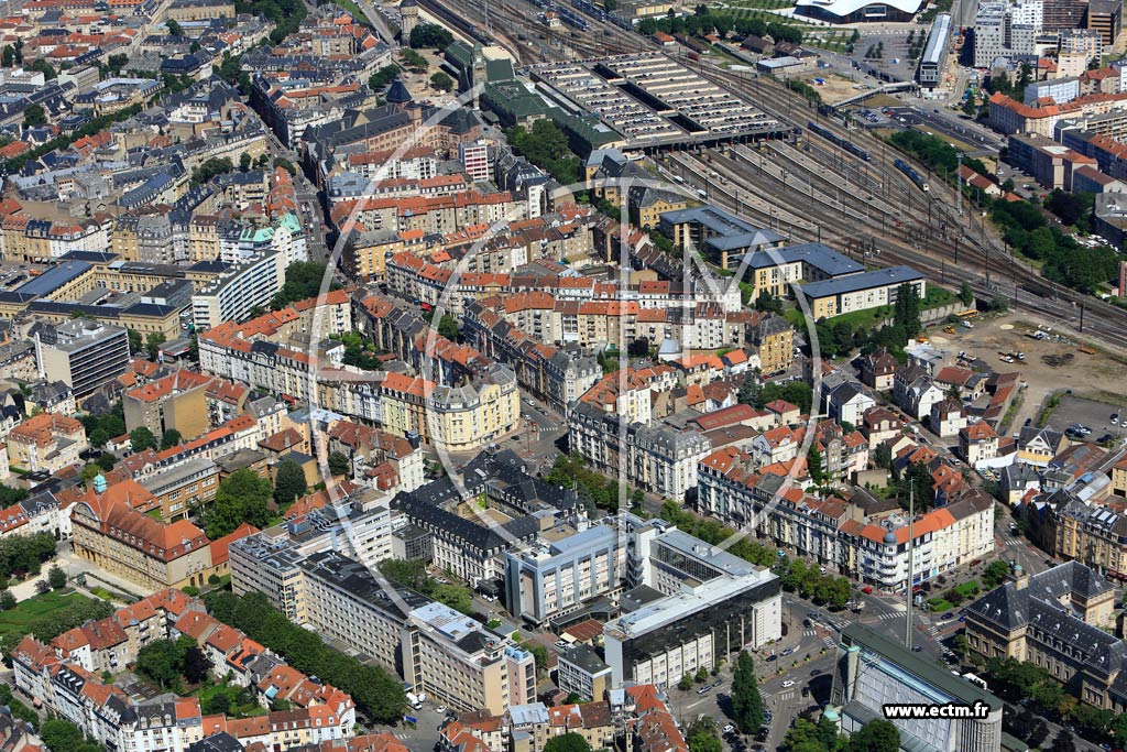 Photo arienne de Metz (Nouvelle Ville)