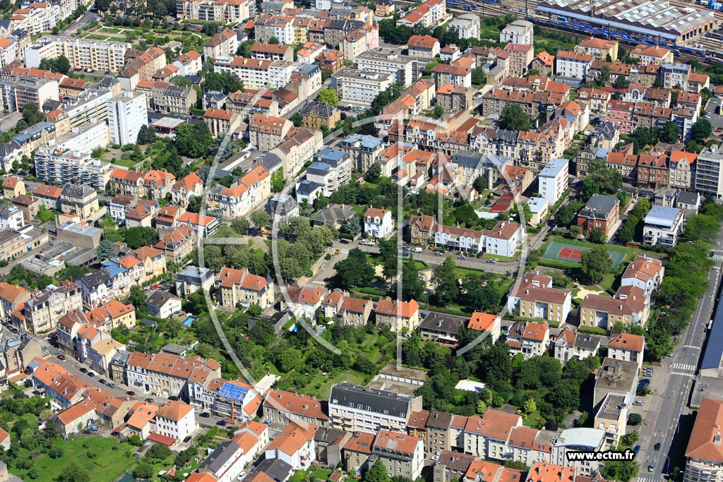 Photo arienne de Metz (Nouvelle Ville)