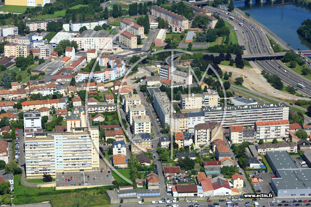 Photo arienne de Metz (Devant-les-Ponts)