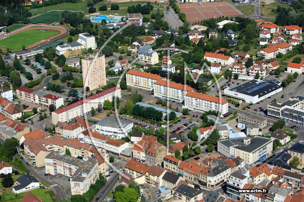 Photo arienne de Saint-Avold (Centre Ville)