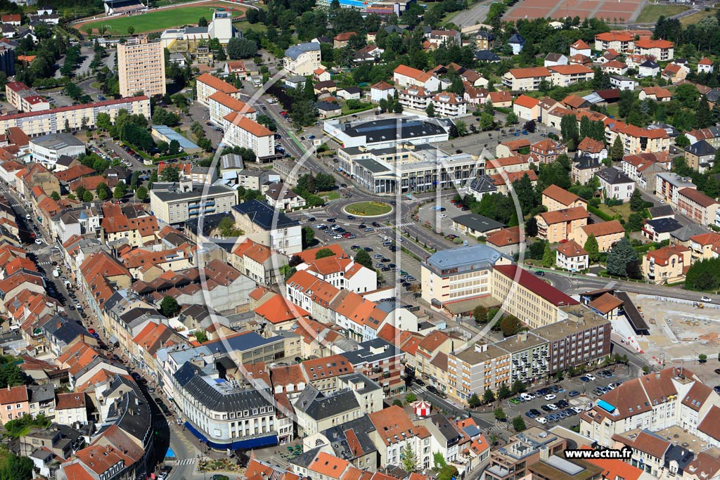 Photo arienne de Saint-Avold (Centre Ville)