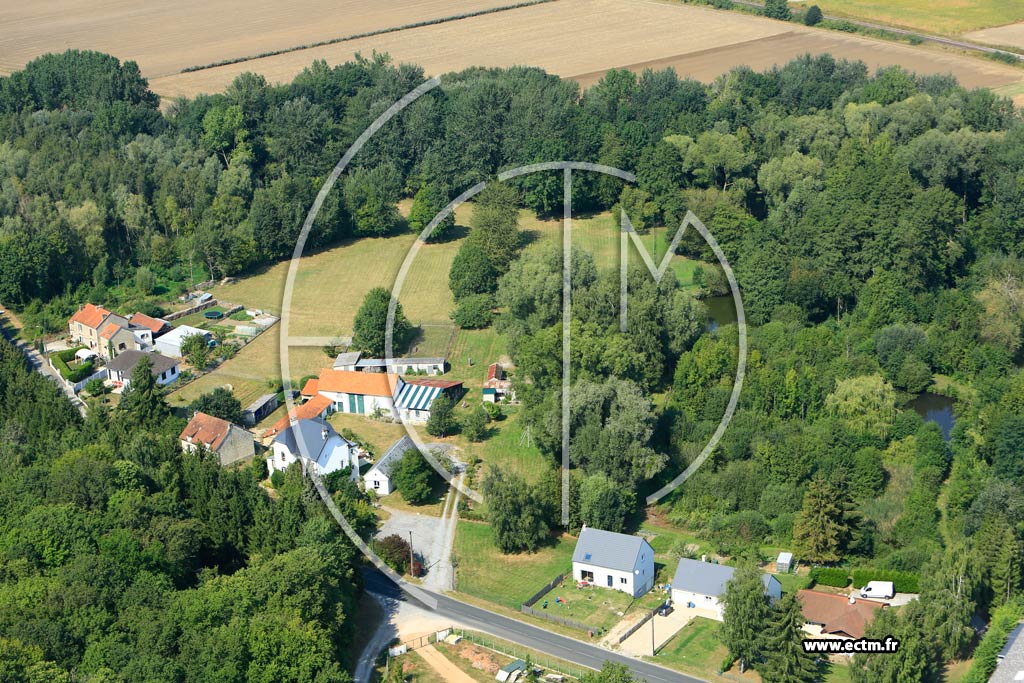 Photo arienne de Saint-Erme-Outre-et-Ramecourt (La Maison Bleue)